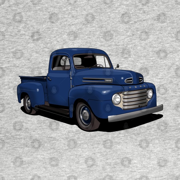 1950 Ford F1 Pickup Truck in dark blue by candcretro